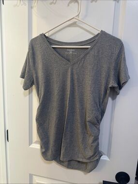 Motherhood maternity  Grey V-Neck Short Sleeve Tee